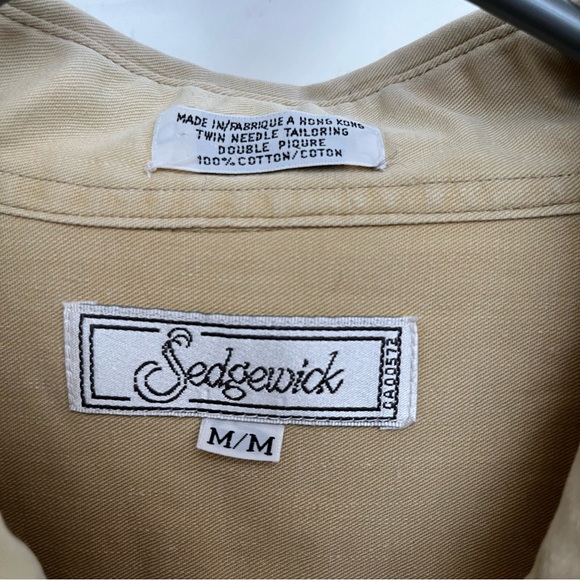 Vintage 1970s Utility Shirt Jacket - Fishing Hunting Outdoors - Pale Yellow Med - Picture 4 of 11